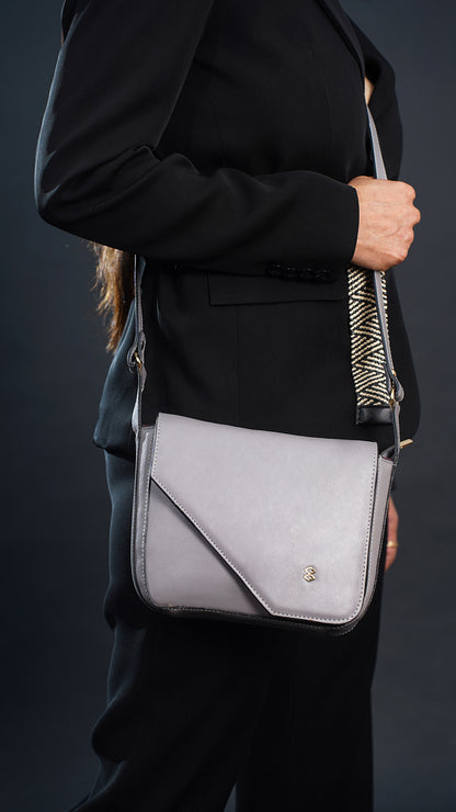 Horra Structured Crossbody Sling Bag Grey