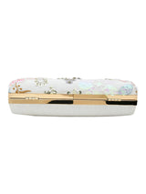 Horra Embellished Party Clutch for Women - White