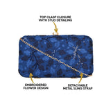 Horra Embroidered Flower Design Women's Party Clutch