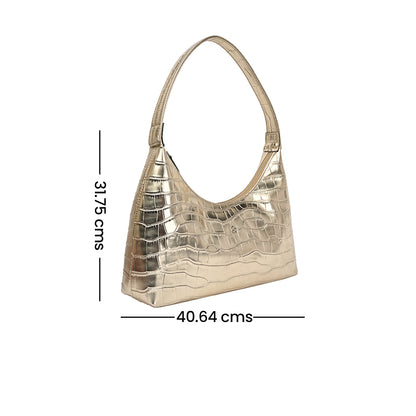 HORRA CASUAL PARTY HOBO BAG FOR WOMEN - GOLD