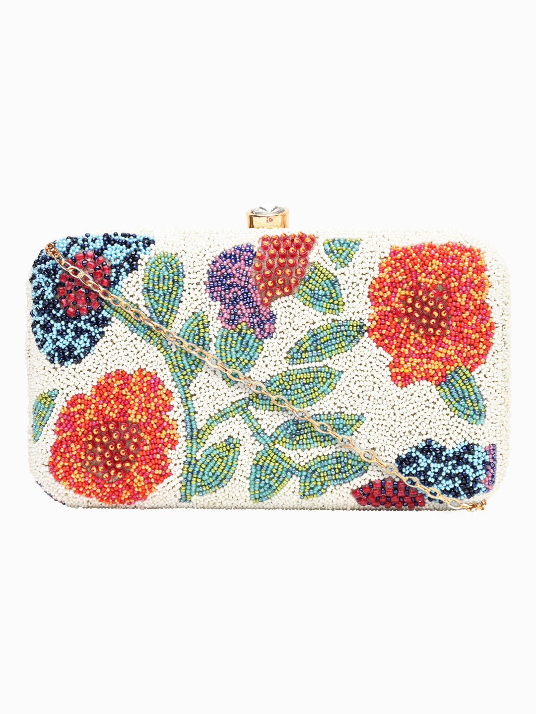 Horra Beads Emboridery Embellished Silk Party Clutch