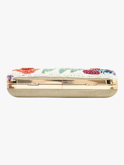 Horra Beads Emboridery Embellished Silk Party Clutch