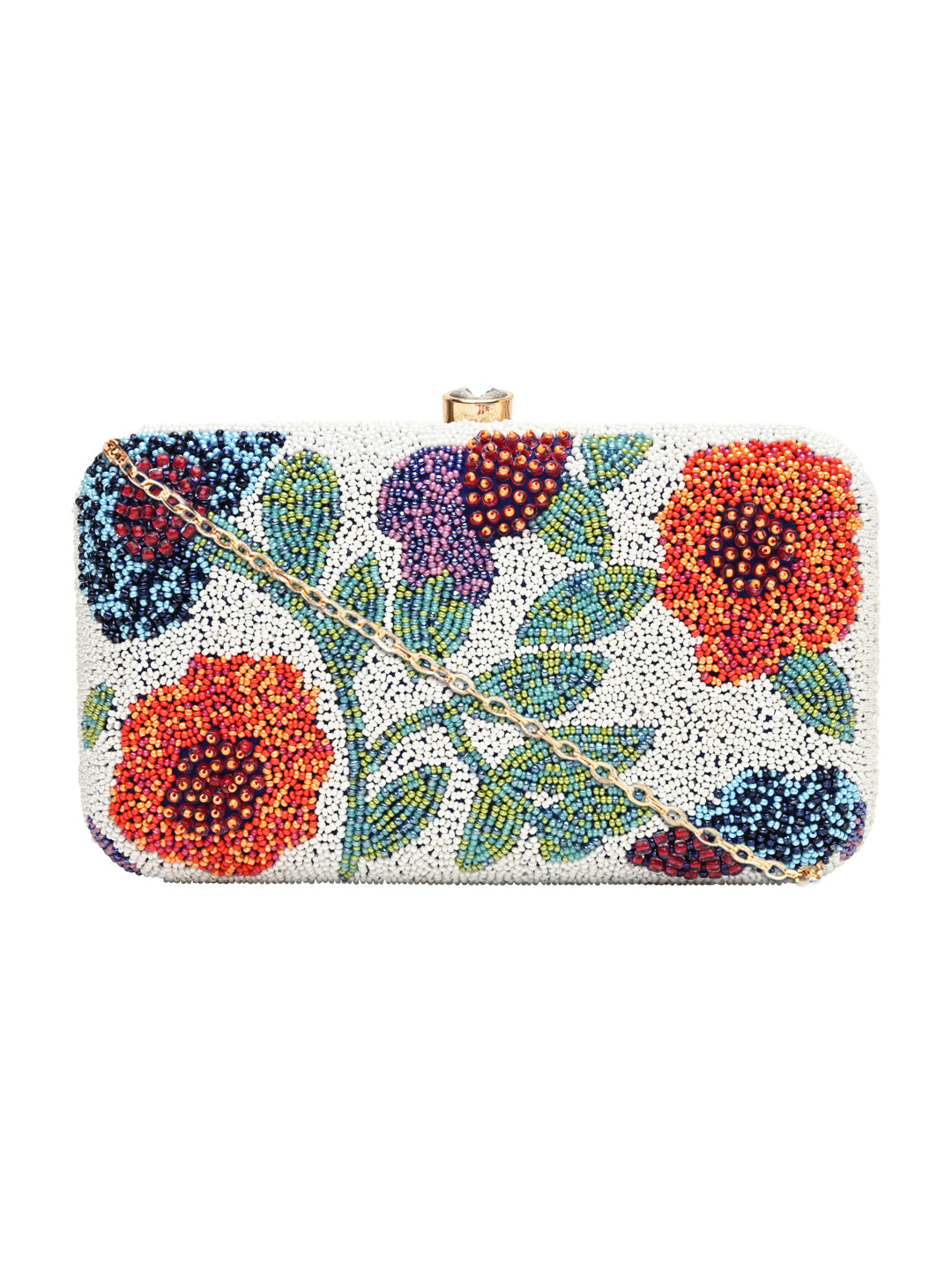 Horra Beads Emboridery Embellished Silk Party Clutch