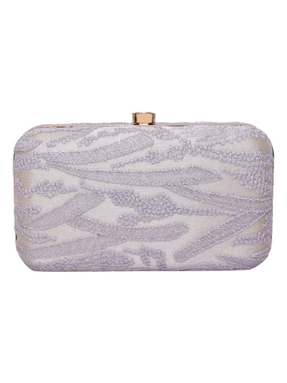 Horra Embroidered Casual Clutch With Detachable Sling Chain