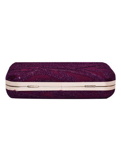 Horra Embroidered Casual Clutch With Detachable Sling Chain