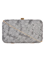 Horra Embroidered Flower Design Women's Party Clutch