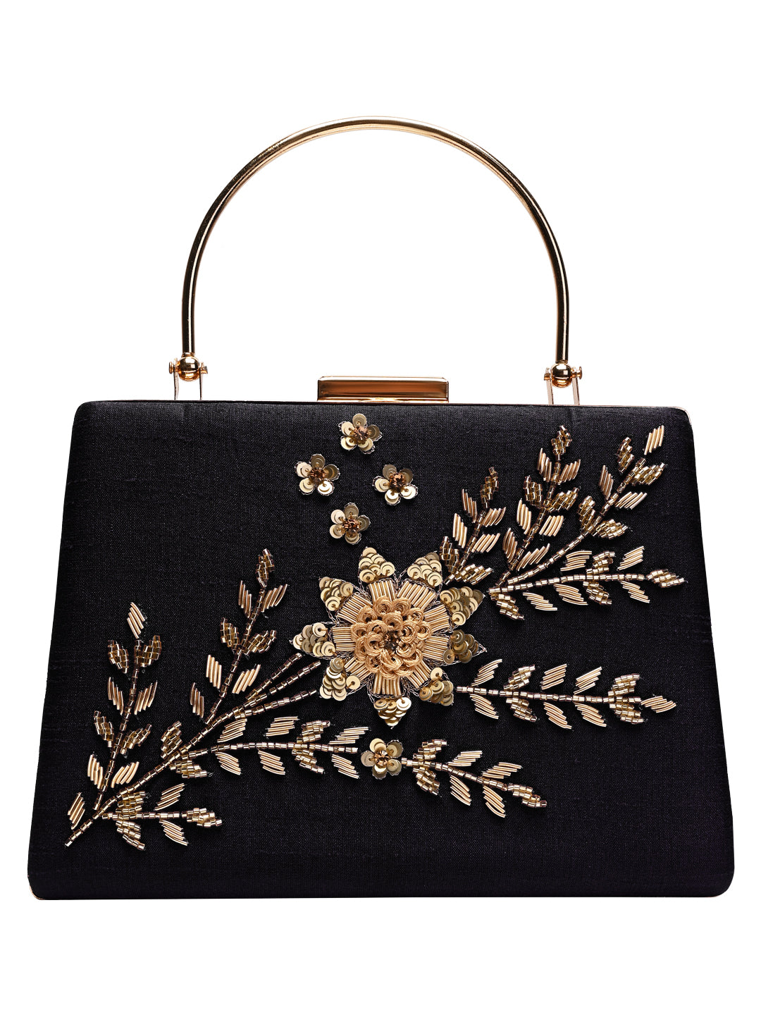 Horra Embellished Silk Clutch