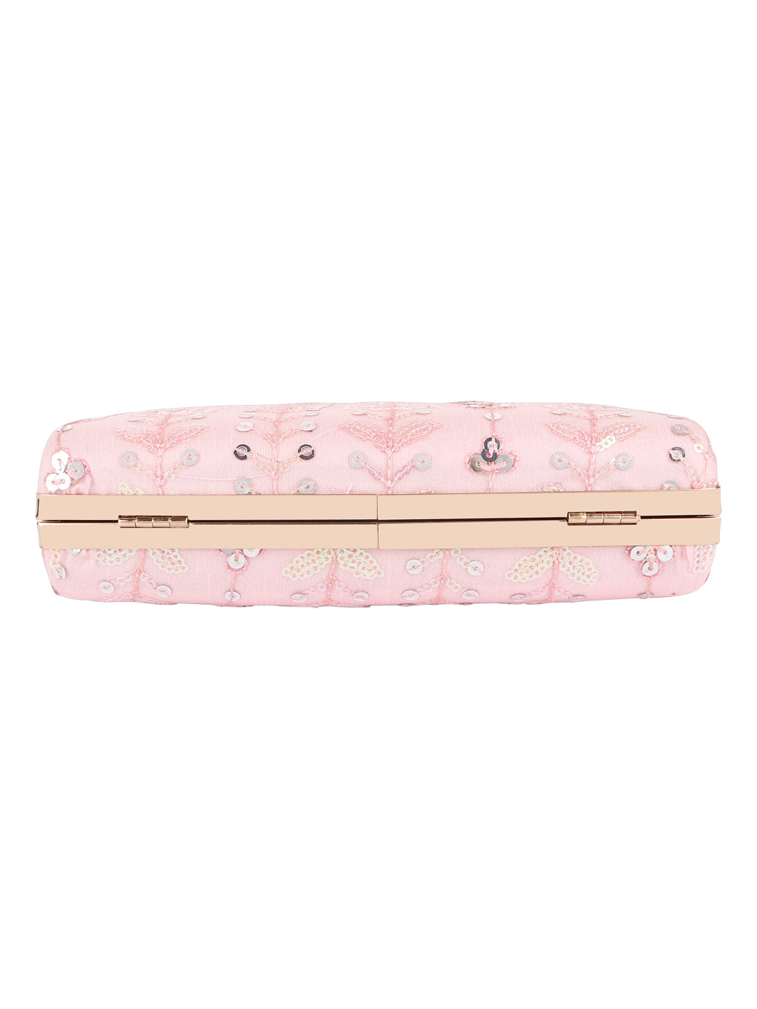 HORRA LEAF CLUTCH LIGHT PINK