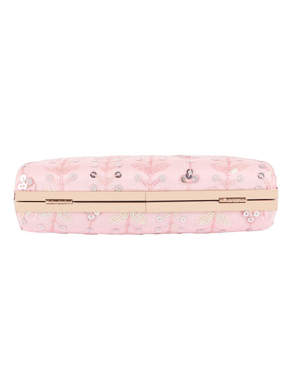 HORRA LEAF CLUTCH LIGHT PINK