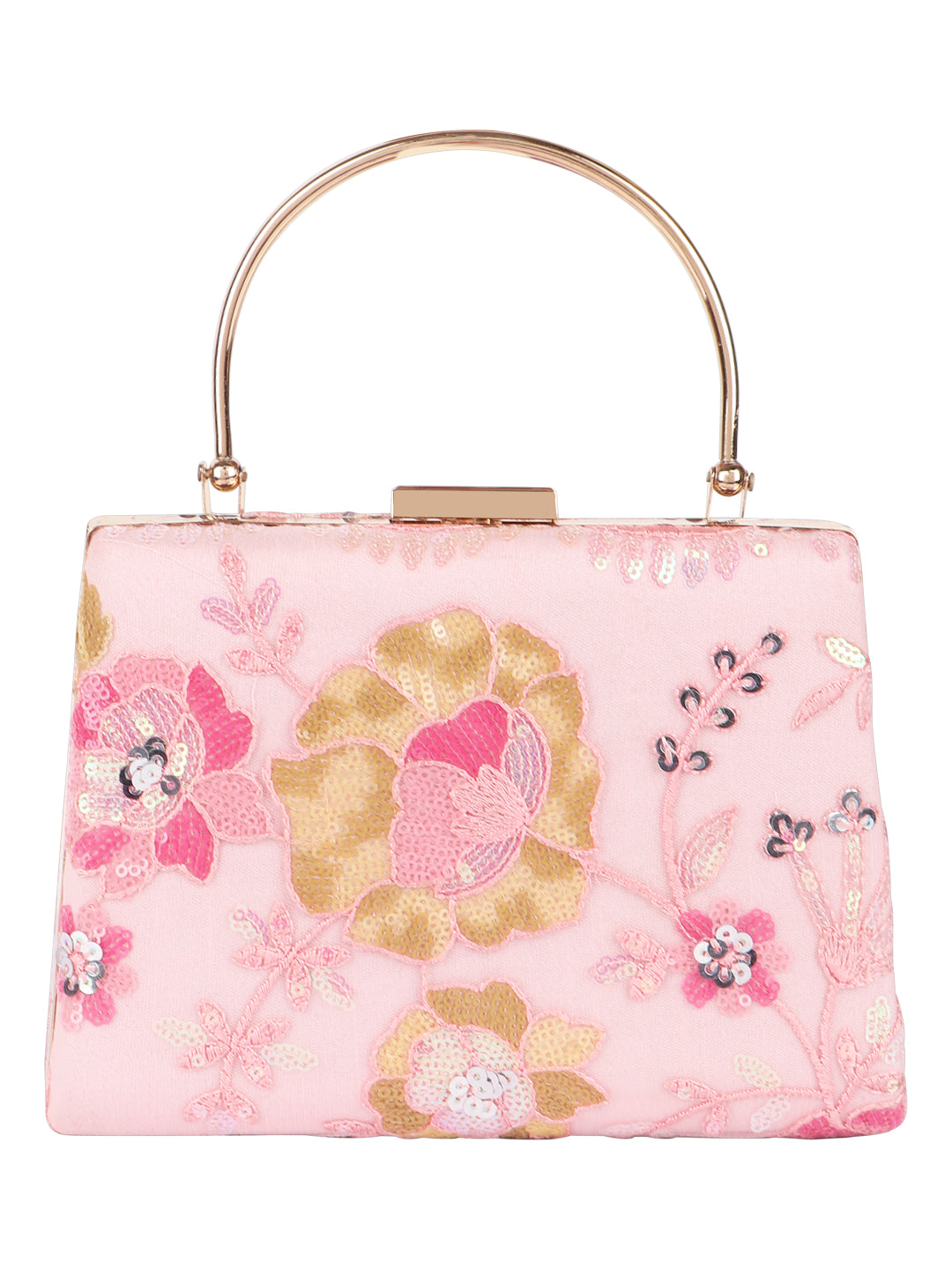 HORRA LIGHT PINK FLOWER CLUTCH