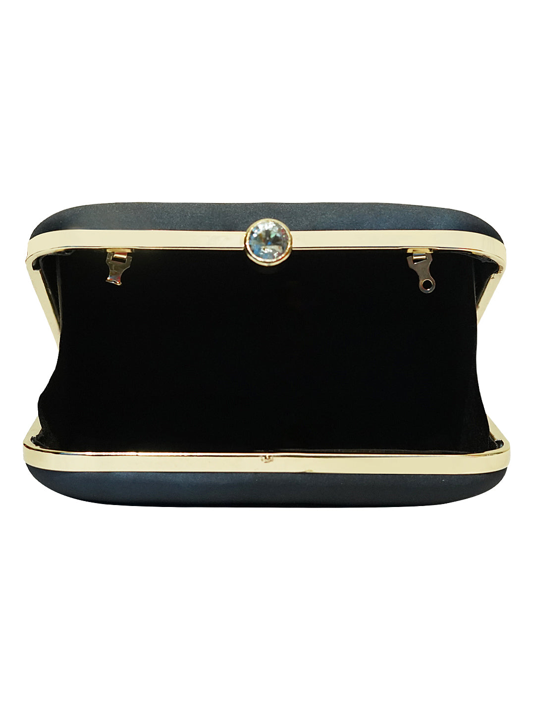 HORRA SWAN PRINTBOX CLUTCH BLACK WITH DETACHABLE CHAIN