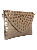 HORRA STONE STUDDED ENVELOPE WITH DETACHABLE CHAIN SLING