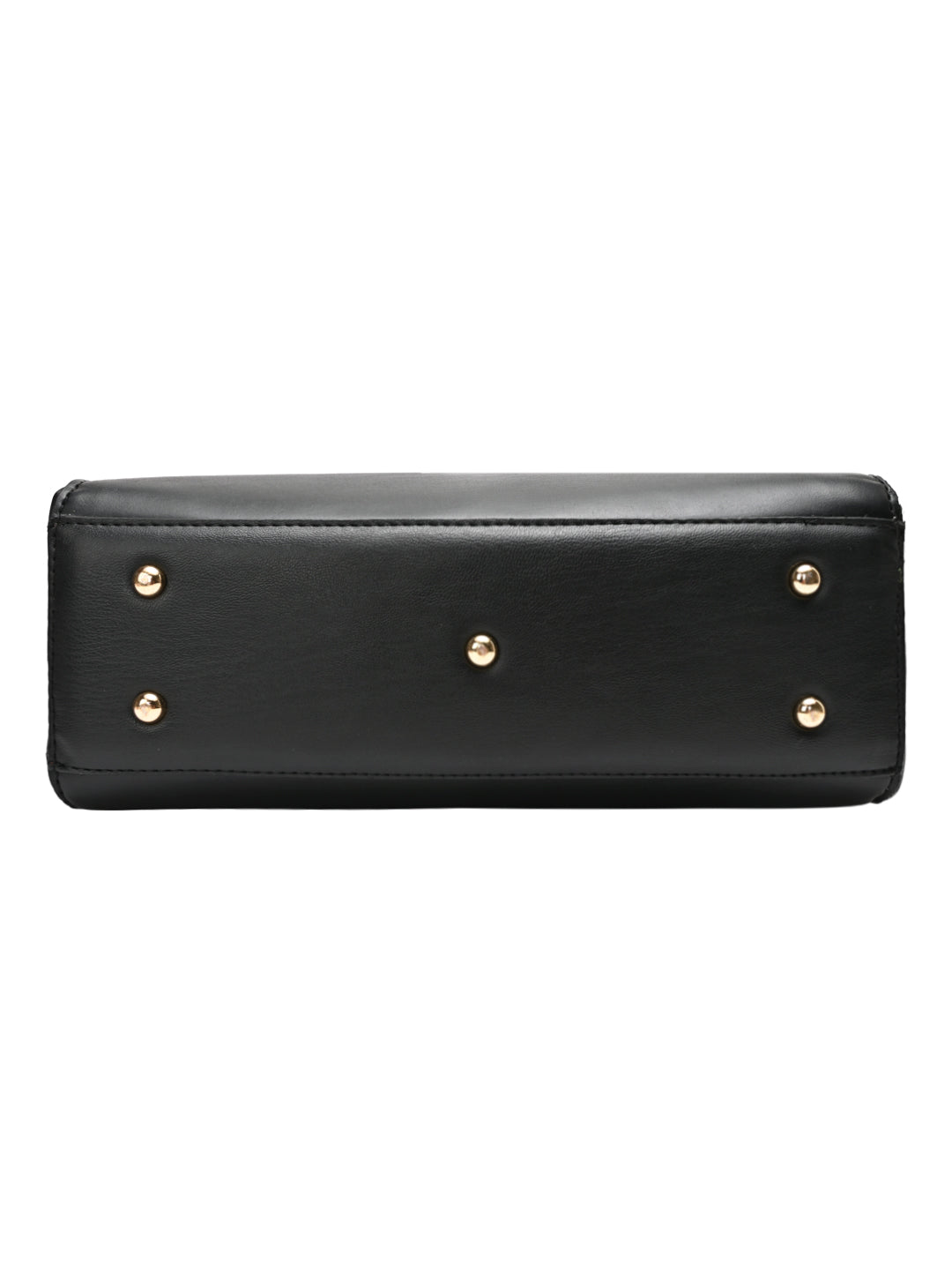 Horra Solid Satchel Bag - Black