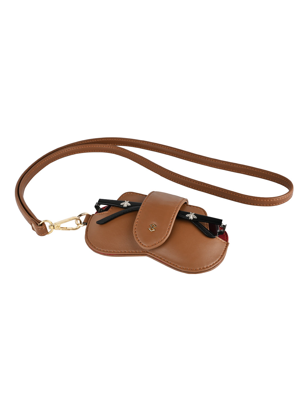 HORRA Unisex Sun Glass Pouch with Sling - Tan