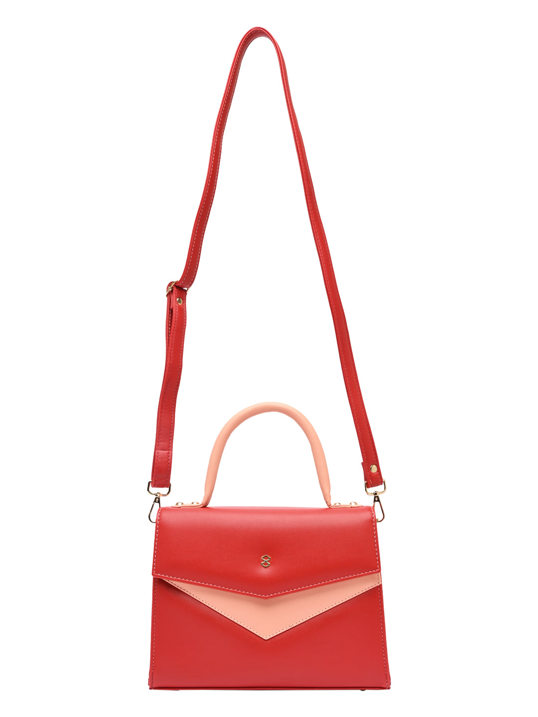 Horra Casual Colorblocked Sling Bag - Red