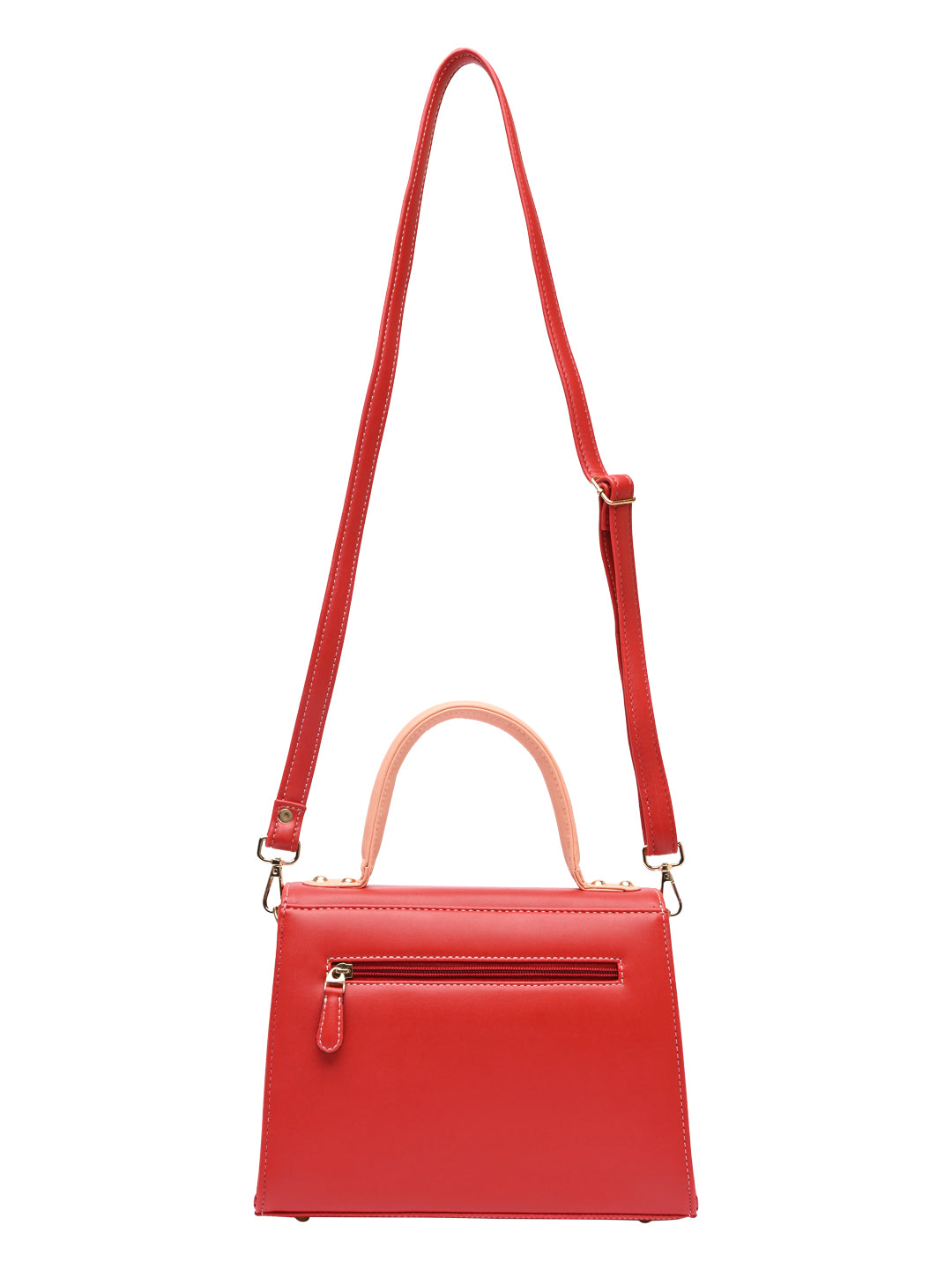 Horra Casual Colorblocked Sling Bag - Red