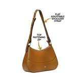 HORRA CASUAL TAN SHOULDER BAG WITH ADJUSTABLE STRAP