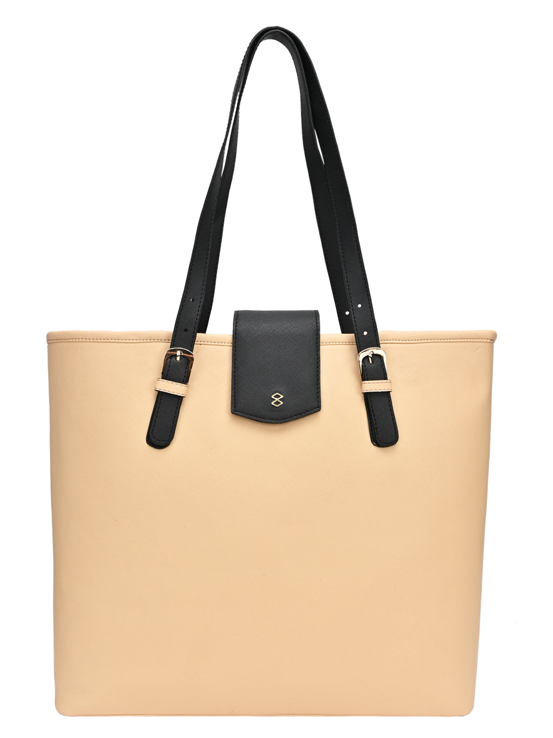 Horra Solid Oversized Tote bag for Women - Beige