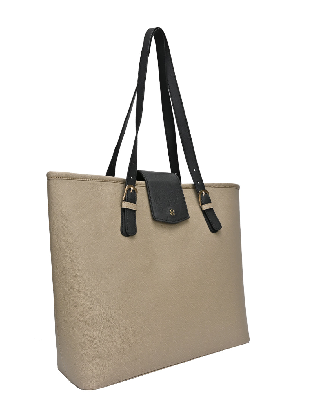 Horra Solid Oversized Tote bag for Women - Beige