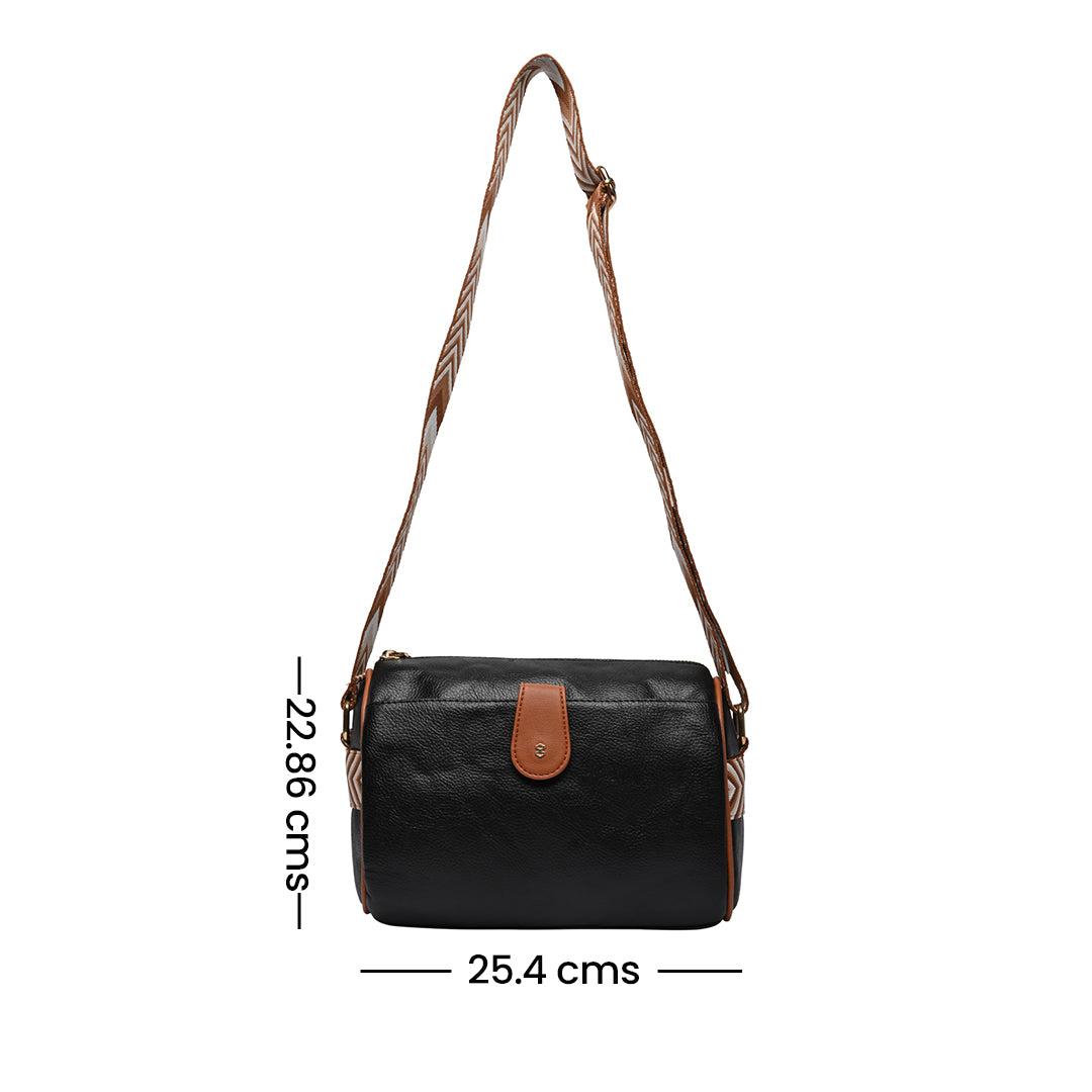 Horra Casual Sling Bag For Women - Black