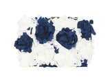 Blue & White Solid Gadernia Clutch - Horra Luxury