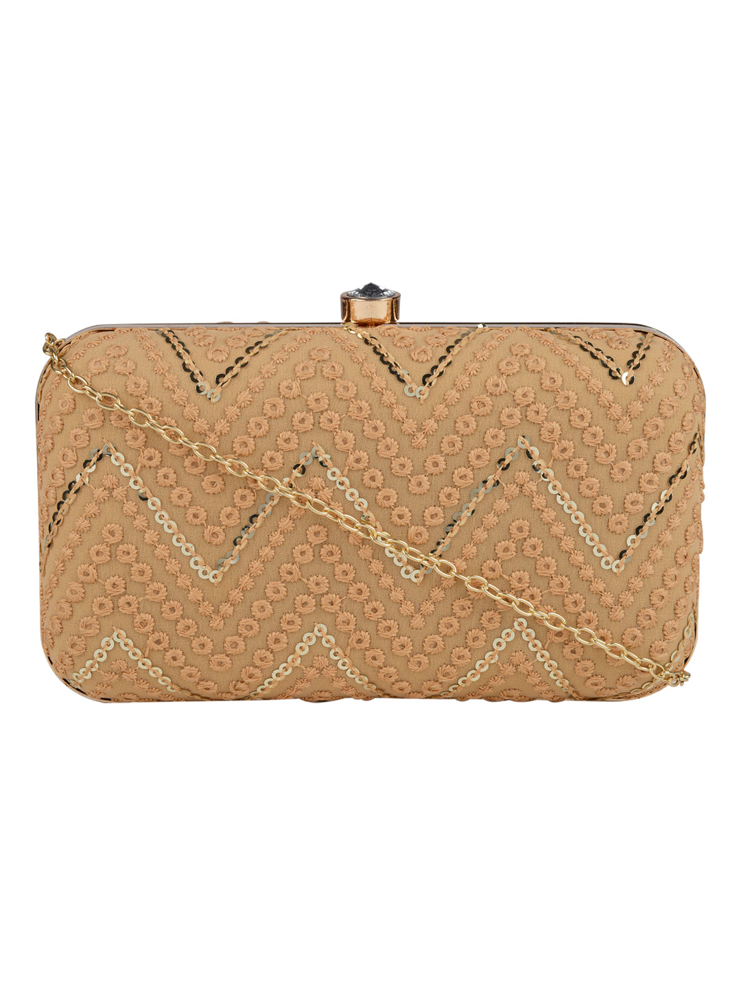 ZigZag Fabric Clutch - Horra Luxury