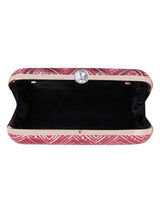 HORRA ZIG ZAG PARTY CLUTCH WITH DETACHABLE CHAIN SLING