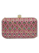 HORRA EMBROIDERY PARTY CLUTCH WITH DETACHABLE CHAIN SLING