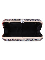 HORRA EMBROIDERY PARTY CLUTCH WITH DETACHABLE CHAIN SLING