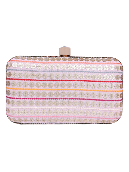 HORRA SEQUIN PARTY CLUTCH WITH DETACHABLE CHAIN SLING